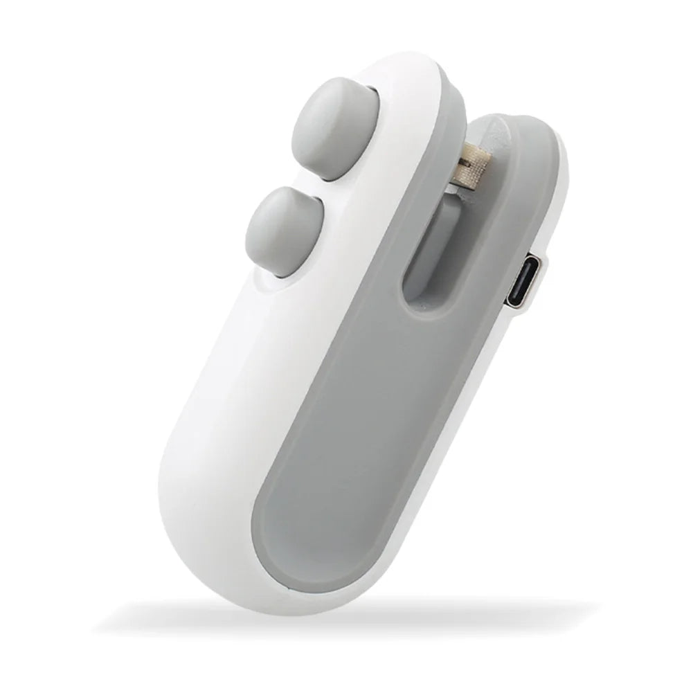 Mini Bag Sealer,2 in 1 USB Rechargeable Chip Bag Sealer Heat Seal Tool,Portable Handheld Vacuum Food Sealer Bag Sealing Machine for Snacks Chips Fresh Storage Snack Bags