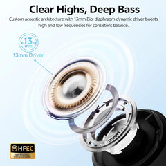 Ailybuds E10 Wireless Earphones Hi-Res Audio with LDAC Codec Headphones Bluetooth 5.4 Spatial Sound TWS Earbuds 13Mm Driver