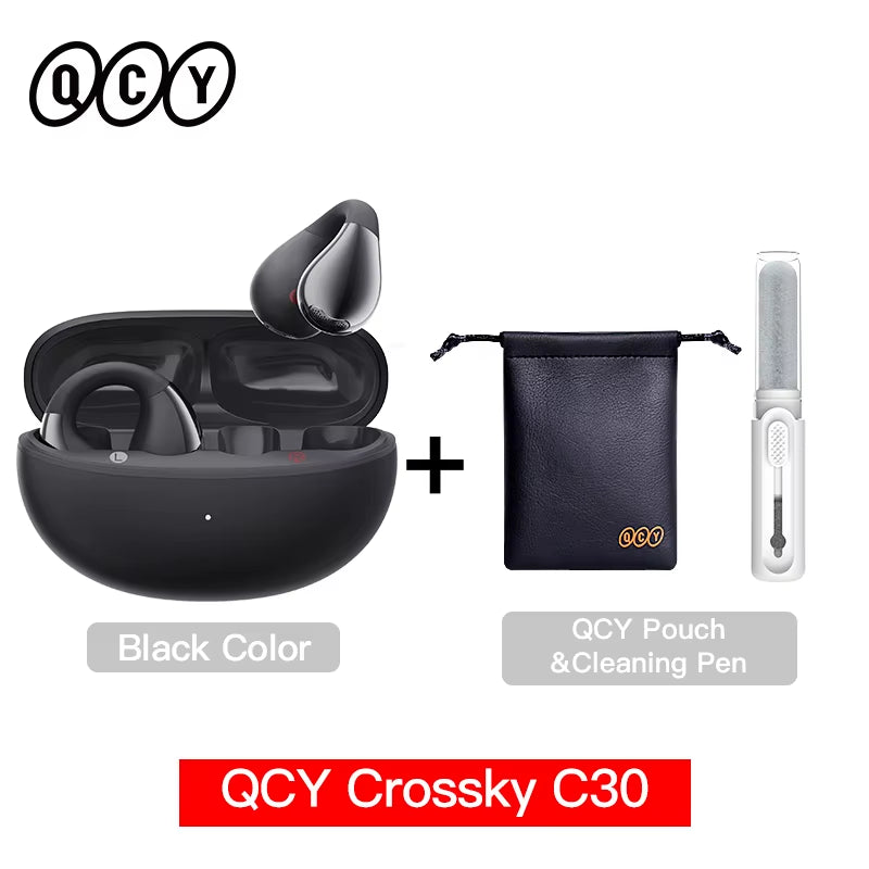Crossky C30 Ear Clip Earphones Bluetooth 5.4 Wireless Open Ear Sports TWS Earbuds Dual-Connection Headphones