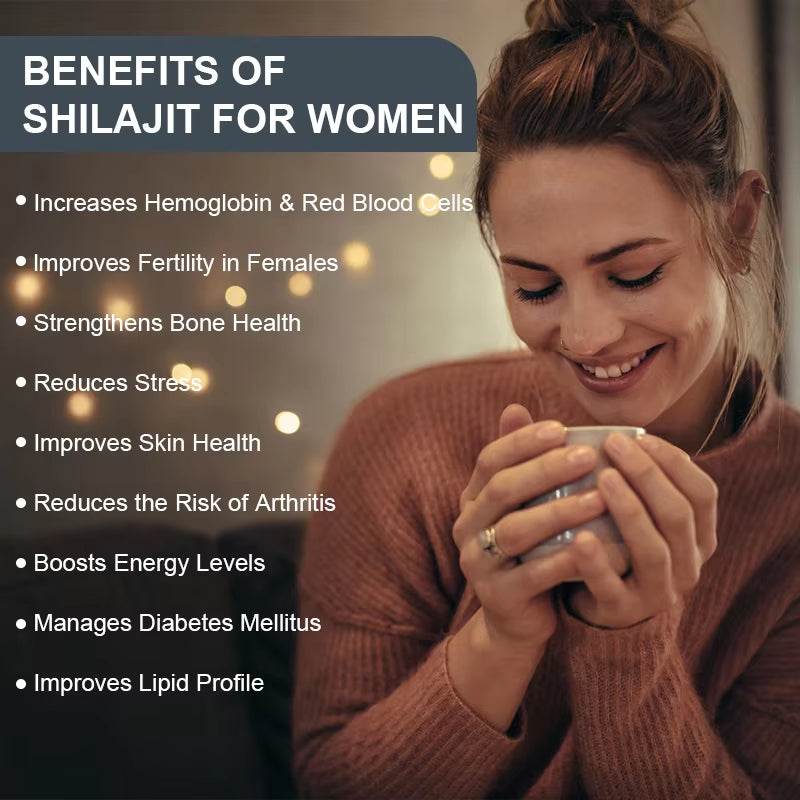 60G 100% Himalaya Pure Shilajit Resin Original Mineral Health Supplement Non-Gmo Brain Memory Cognitive Energy Health