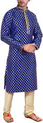 Men'S Blue Kurta Pajama Set Wedding Kurta Pyjama Indian Party Suit