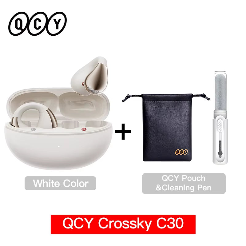 Crossky C30 Ear Clip Earphones Bluetooth 5.4 Wireless Open Ear Sports TWS Earbuds Dual-Connection Headphones