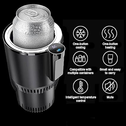 Smart Cup Holder, 2 in 1 Car Cooler Warmer, Cup Holder Drink Holder for Car, Mug Holder with Cooling and Heating Functions, Car Heating Cup 
