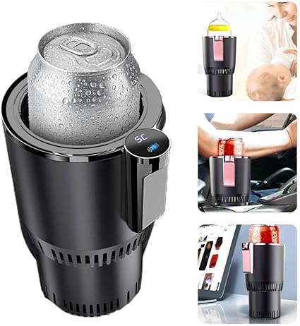 Smart Cup Holder, 2 in 1 Car Cooler Warmer, Cup Holder Drink Holder for Car, Mug Holder with Cooling and Heating Functions, Car Heating Cup 