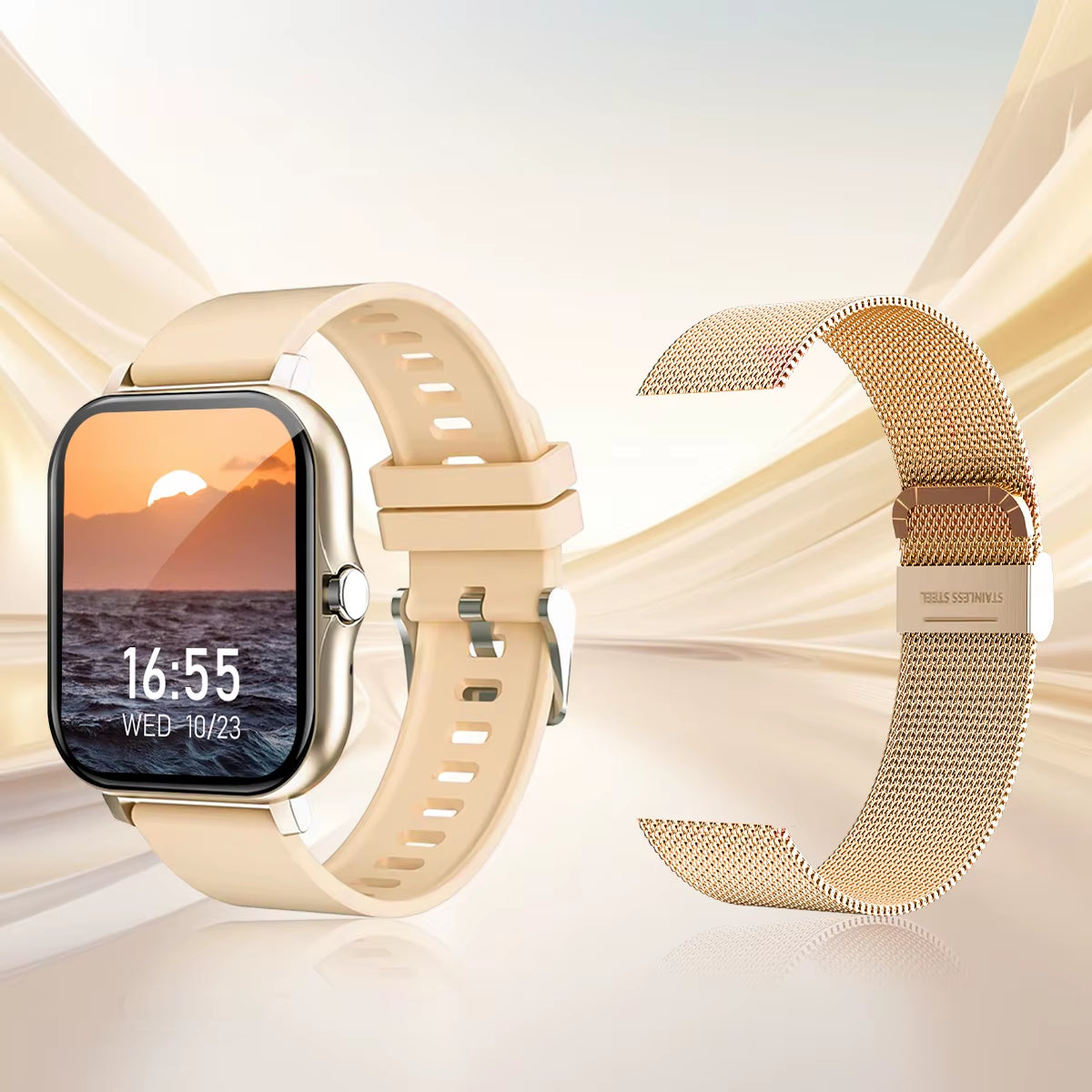 Smart Watch Wireless Calling/Dial Sport Mode Calling Reminder and Rejection Fitness Monitoring for Iphone/Andriod