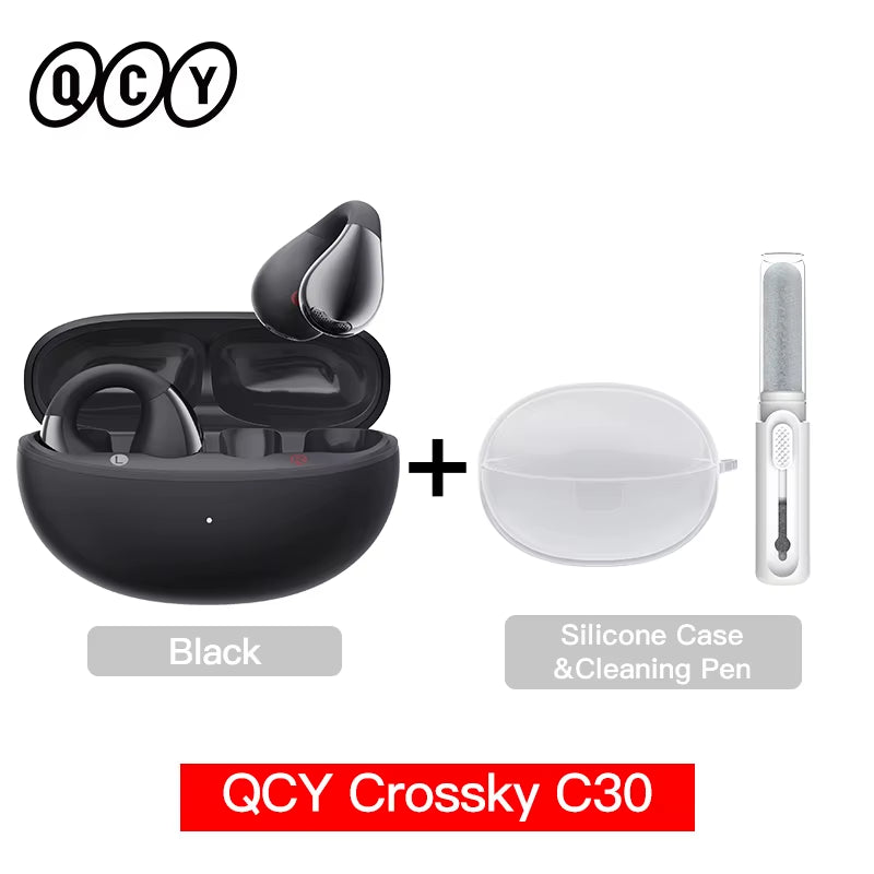 Crossky C30 Ear Clip Earphones Bluetooth 5.4 Wireless Open Ear Sports TWS Earbuds Dual-Connection Headphones