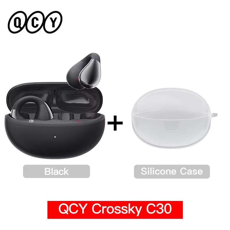 Crossky C30 Ear Clip Earphones Bluetooth 5.4 Wireless Open Ear Sports TWS Earbuds Dual-Connection Headphones