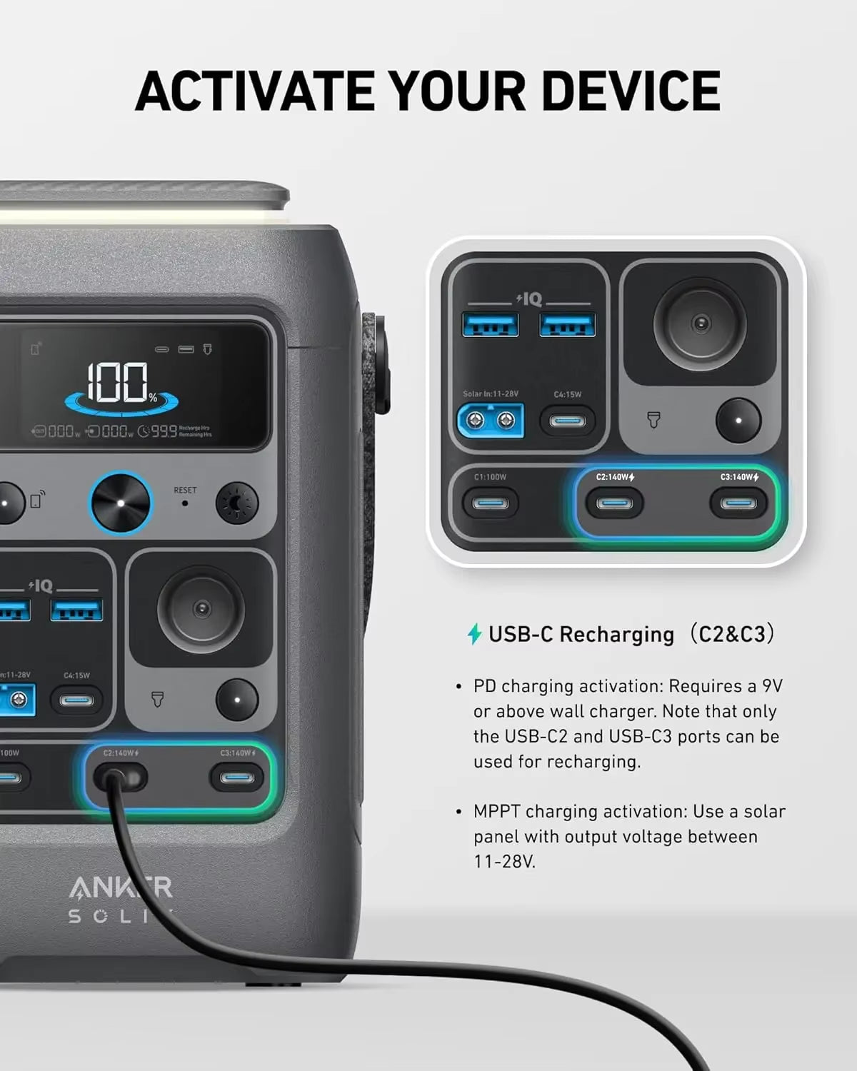 C300 DC Power Bank Station, Outdoor 288Wh (90,000Mah), Portable Power Station, Lifepo4 Battery, 300W Solar Generator