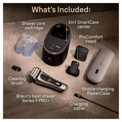 Braun Series 9 PRO+ Electric Shaver with PowerCase, 6-in-1 SmartCare Center, ProComfort Head, 9599cc