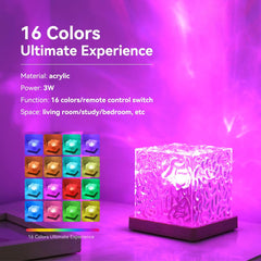 Northern Lights Projector, Aurora Projector, Ocean Wave Ceiling Projector, Midnight Aura Lamp Water Lamp with Remote Control, 16 Colors Wave Night Light for Room Decor