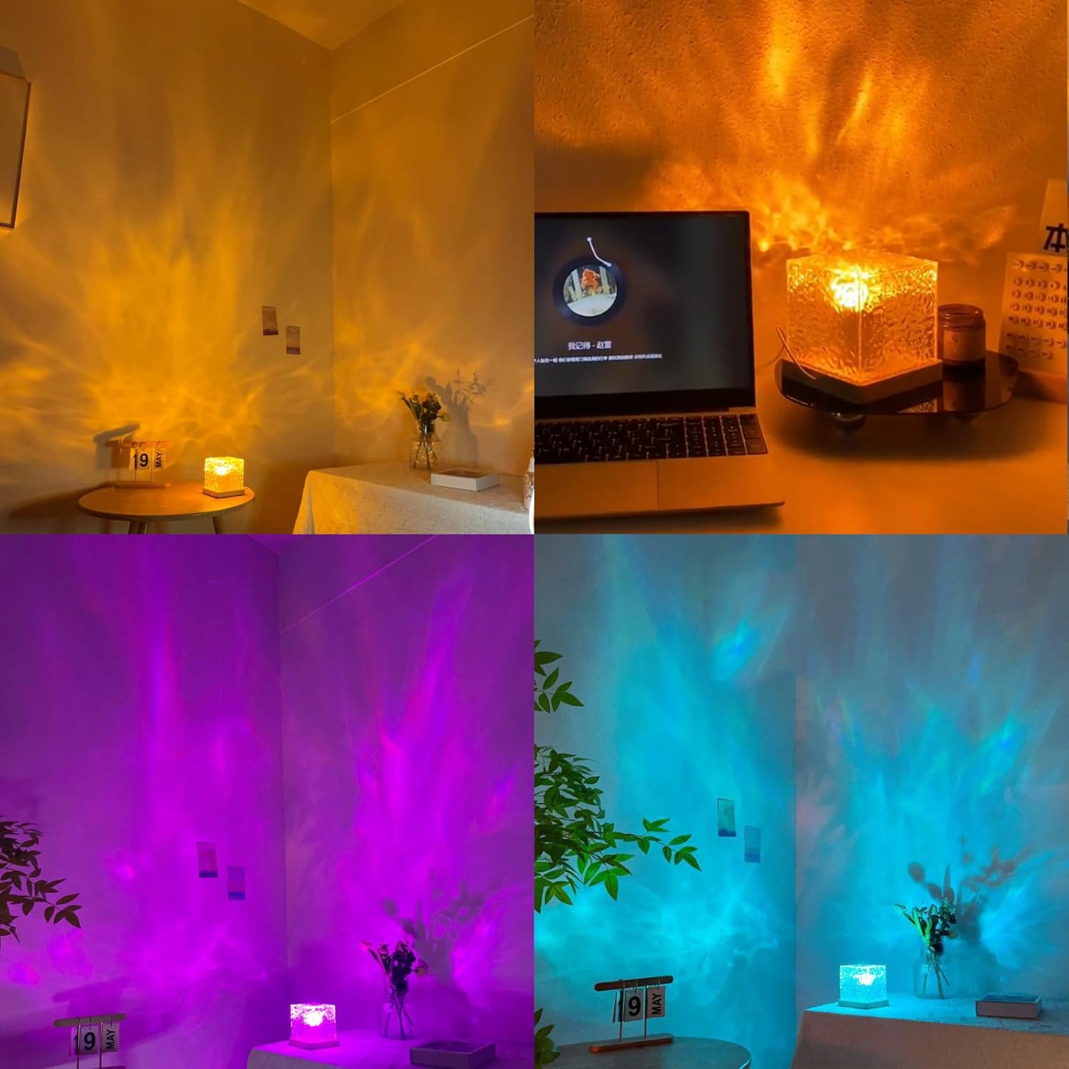 Northern Lights Projector, Aurora Projector, Ocean Wave Ceiling Projector, Midnight Aura Lamp Water Lamp with Remote Control, 16 Colors Wave Night Light for Room Decor