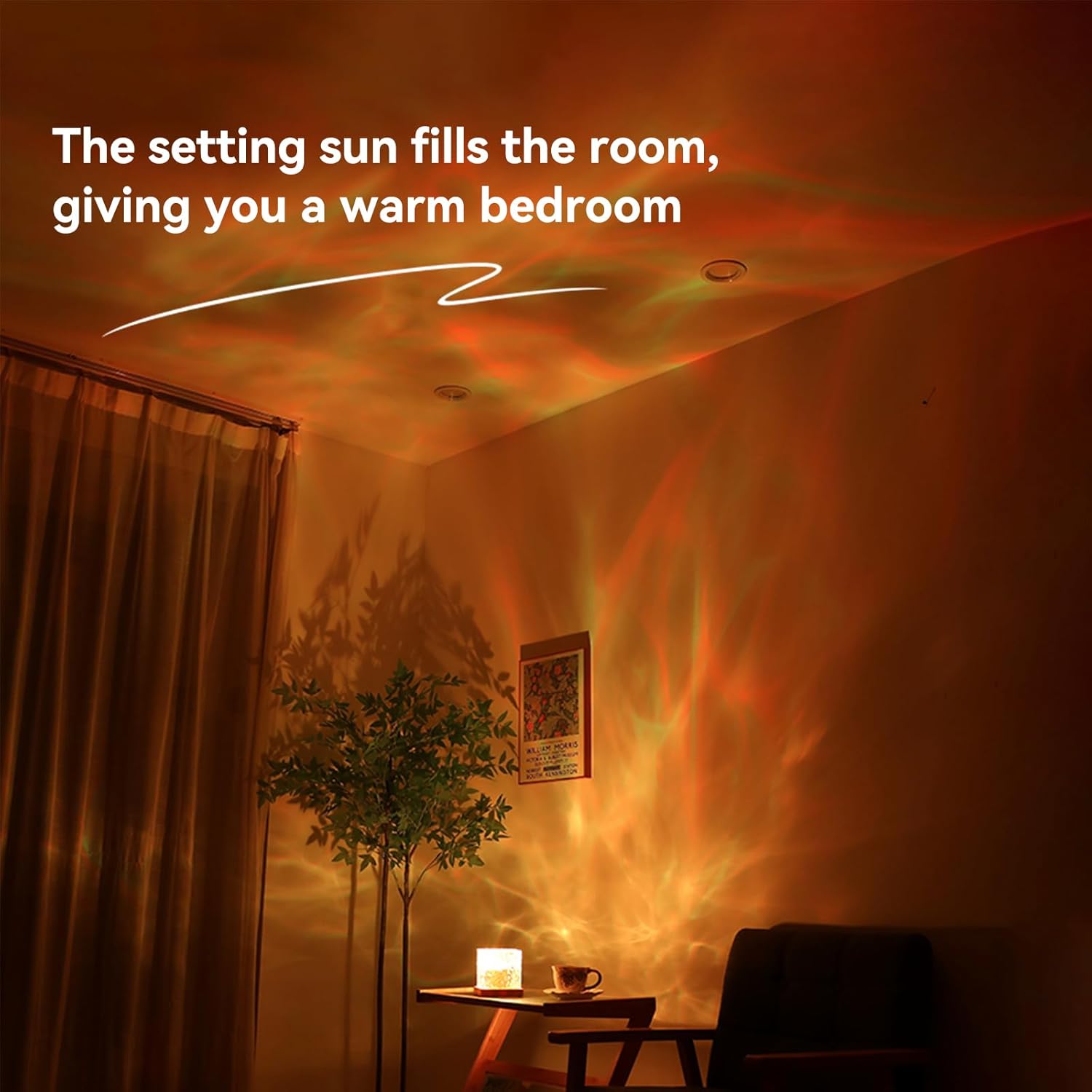 Northern Lights Projector, Aurora Projector, Ocean Wave Ceiling Projector, Midnight Aura Lamp Water Lamp with Remote Control, 16 Colors Wave Night Light for Room Decor