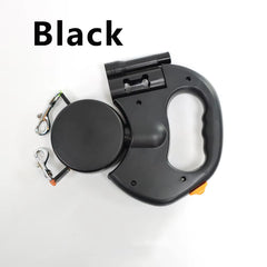 Two Dog Reflective Retractable Pet Leash – 360 Degree Zero Tangle Patent - Two Dogs Each up to 50 lbs and 10ft. Reflective Orange and Green Leads. Dual Locking