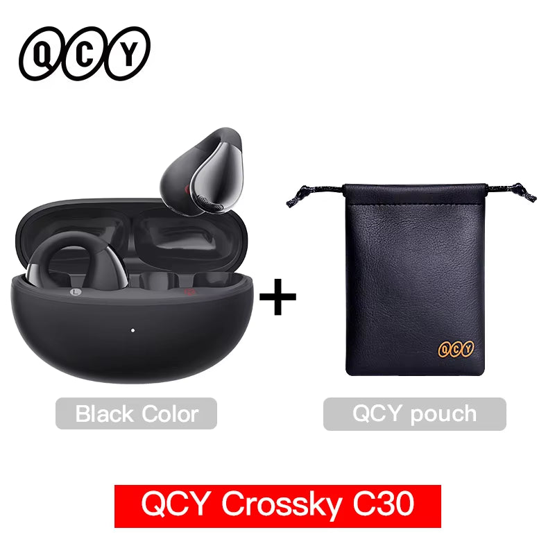 Crossky C30 Ear Clip Earphones Bluetooth 5.4 Wireless Open Ear Sports TWS Earbuds Dual-Connection Headphones