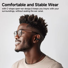 Crossky C30 Ear Clip Earphones Bluetooth 5.4 Wireless Open Ear Sports TWS Earbuds Dual-Connection Headphones