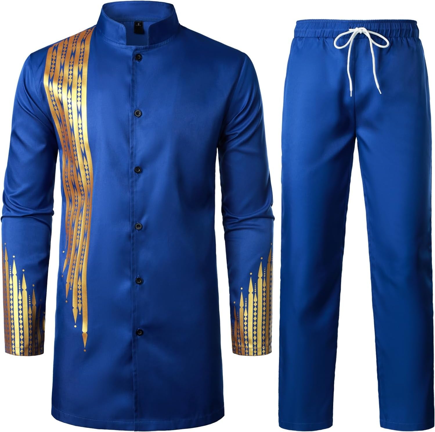 Men's Traditional 2-Piece Suit – Long Sleeve Shirt & Pants for Weddings & Events
