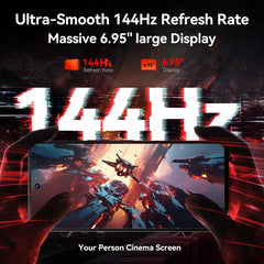 CUBOT MAX 5 5G Cell Phone Unlocked, 24GB+256GB Android 14 Phone, 6.95" FHD+ 144Hz Display, 100MP+32MP Camera, MediaTek 8200 4nm Processor Gaming Phones, 5100mAh Battery(33W) Smartphone, Dual SIM/NFC