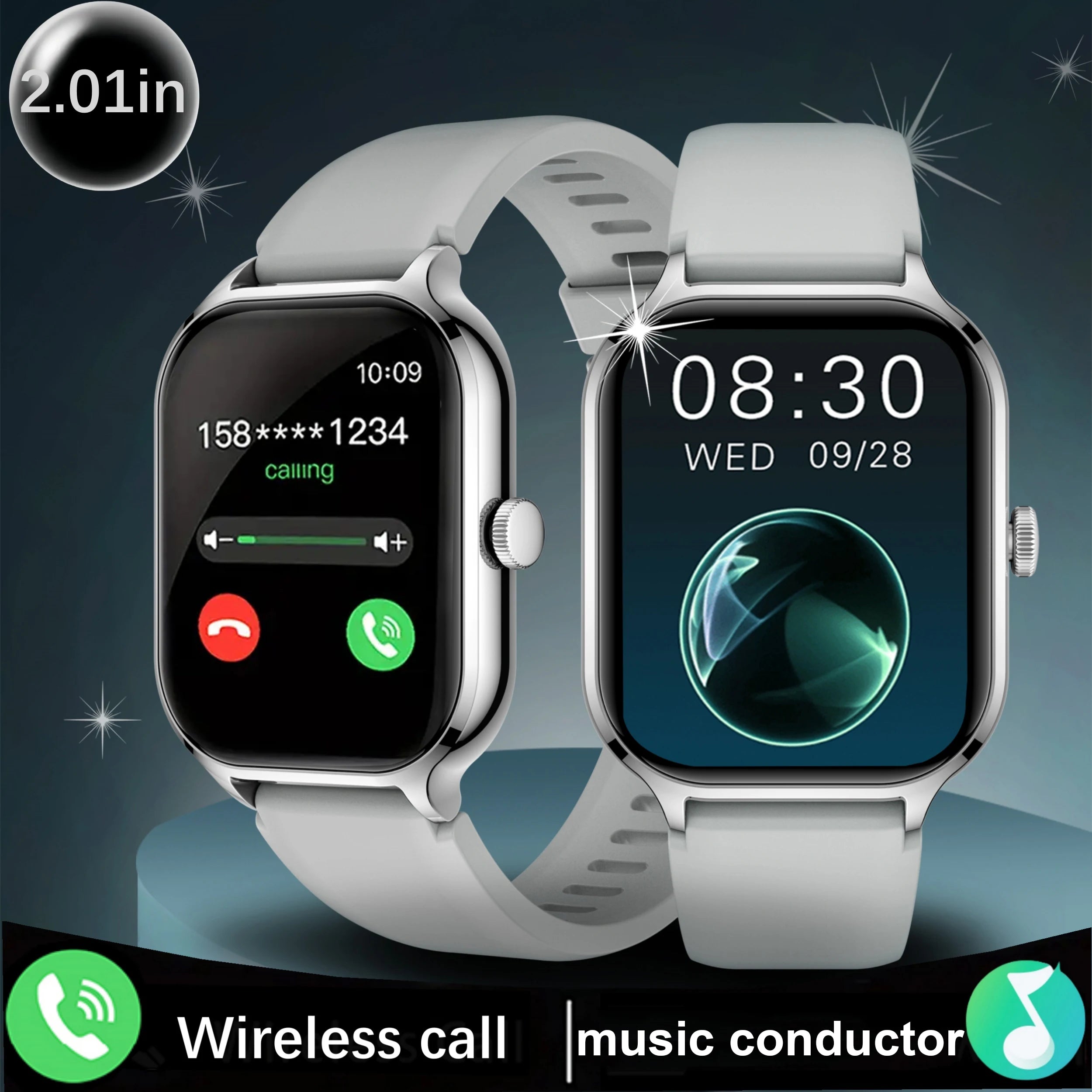 Smart Watch, Wireless Calling/Dial, Multi-Sport Mode, Information Reminder, Various APP Reminders,For Iphone/Andriod