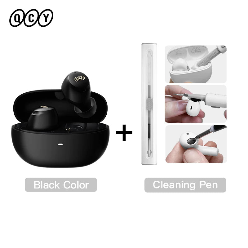 HT07 ANC Wireless Earphones 40Db Noise Cancelling TWS Earbuds 6 Mic AI HD Call Bluetooth 5.2 Hifi Headphone 32H Playback