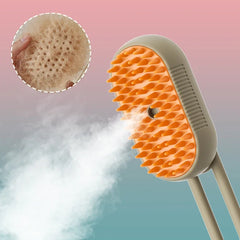 3-in-1 Electric Steamy Pet Brush – Massage, De-tangle & Groom Cats & Dogs