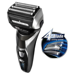 Original 4-Blade Rechargeable Electric Shaver for Men - Facial Wet Dry Shaving Razor with 3-Speed, Washable Machine