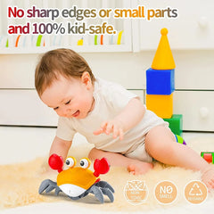 Crawling Crab Baby Toys with Light up, Musical Interactive Toddler Moving Toys for Babies,Toddlers and Kids