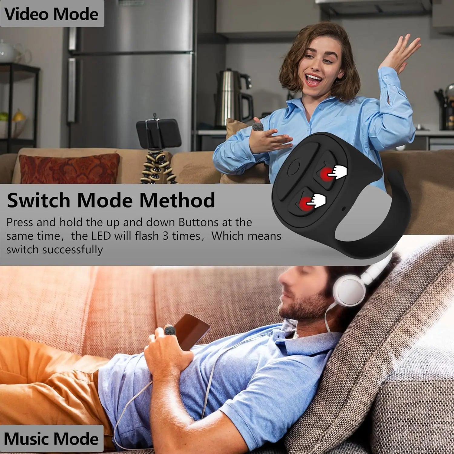 Tiktok Ring Scroller Bluetooth Remote Control