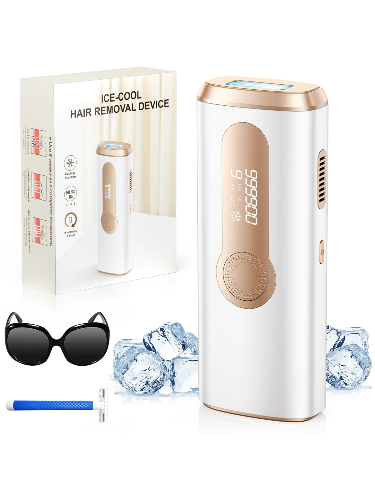 990000 Flash Laser Epilator IPL Hair Removal for Men and Women Body Bikini Facial Permanant Painless IPL Hair Remover Machine