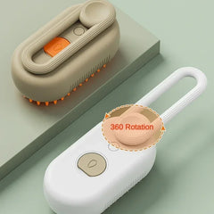 3-in-1 Electric Steamy Pet Brush – Massage, De-tangle & Groom Cats & Dogs