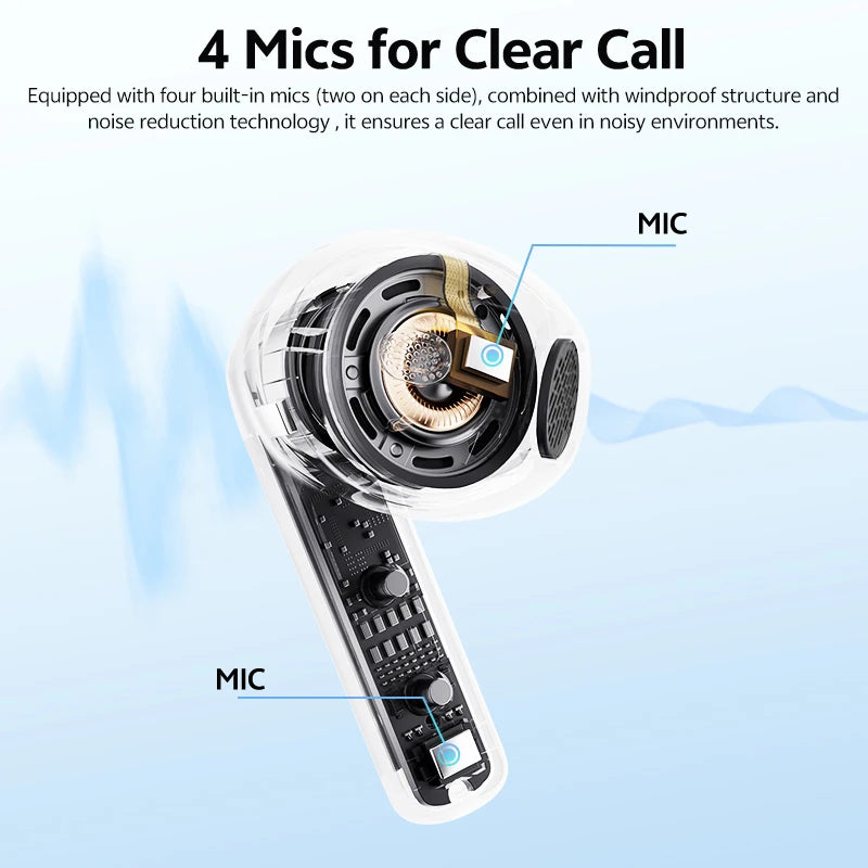 Ailybuds E10 Wireless Earphones Hi-Res Audio with LDAC Codec Headphones Bluetooth 5.4 Spatial Sound TWS Earbuds 13Mm Driver