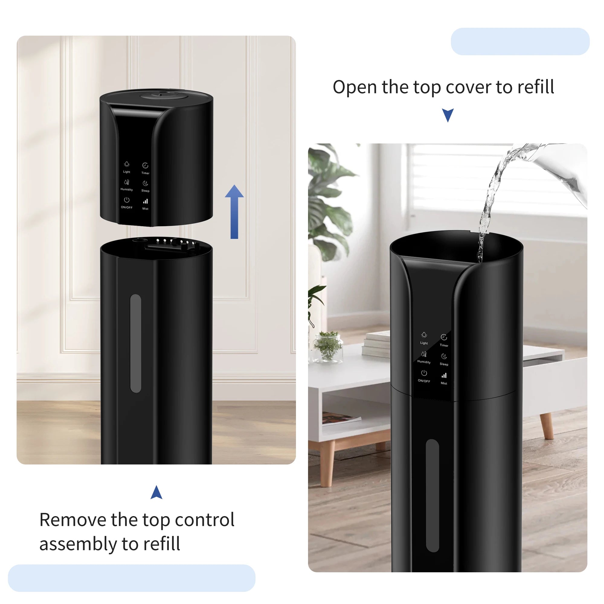 Sejoy 9L Cool Mist Humidifier with Remote & Essential Oil Diffuser