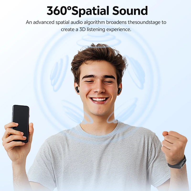 Ailybuds E10 Wireless Earphones Hi-Res Audio with LDAC Codec Headphones Bluetooth 5.4 Spatial Sound TWS Earbuds 13Mm Driver