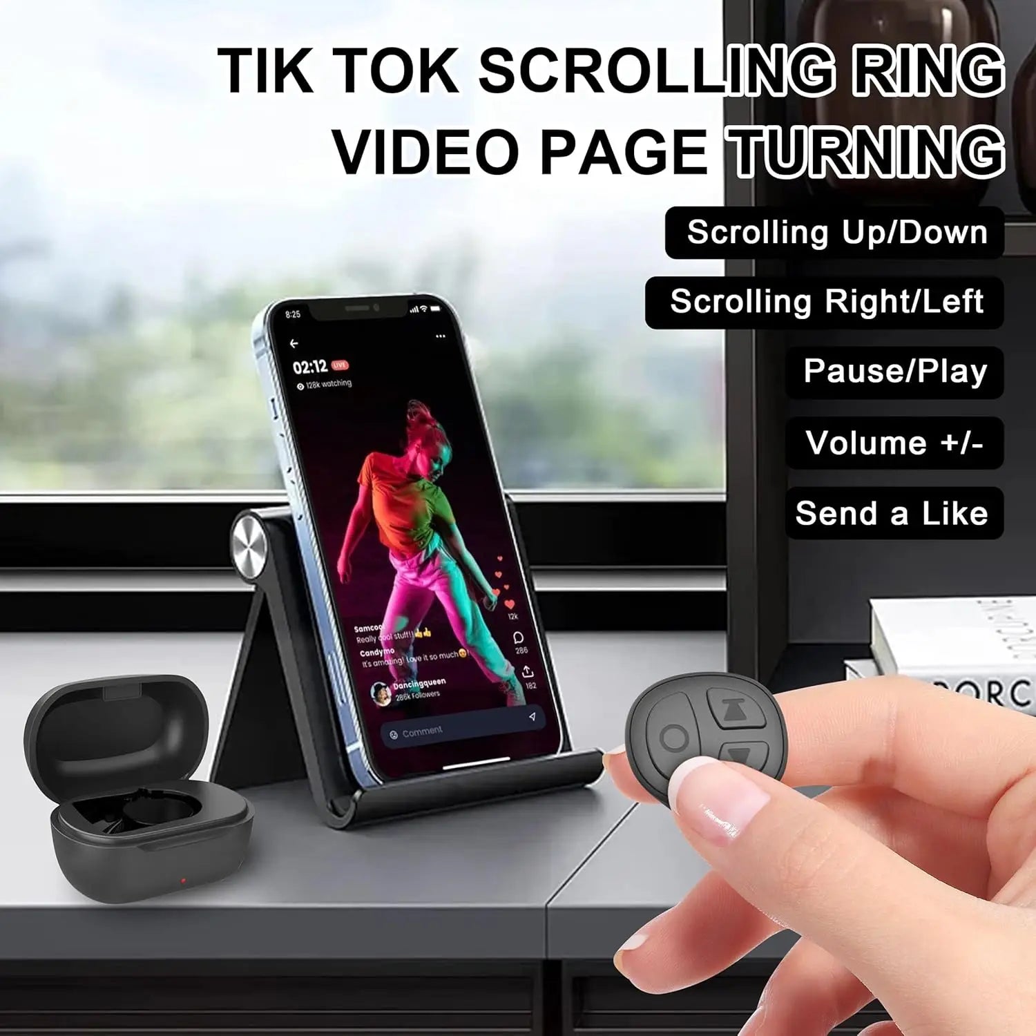 Tiktok Ring Scroller Bluetooth Remote Control