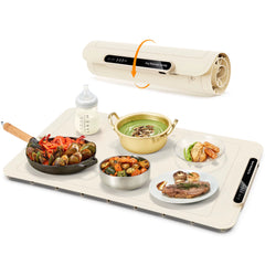Food Warming Mat - Electric Warming Tray with 6 Temperature Settings and 6 Hours Timer, Full Surface Heating Food Warmer, Premium Silicone Heating Tray for Gatherings, Parties