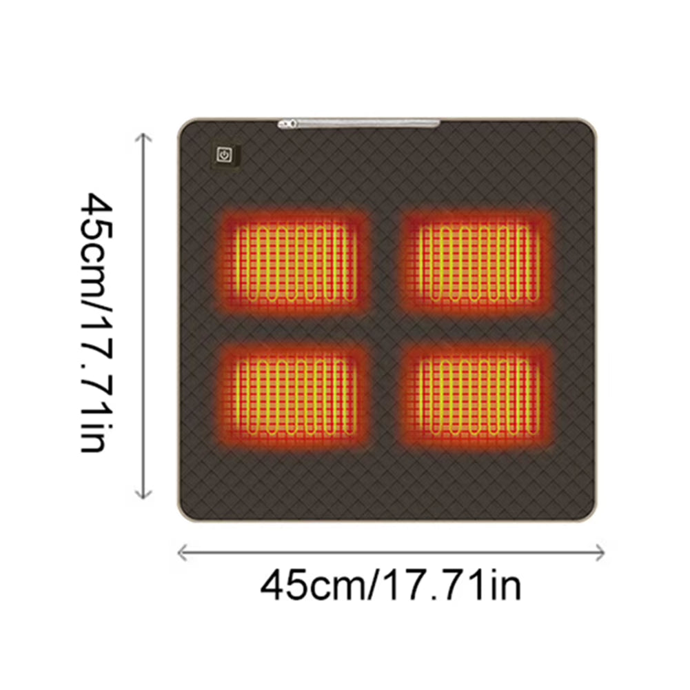 4 Heated Areas Camping Chair Heated Mat