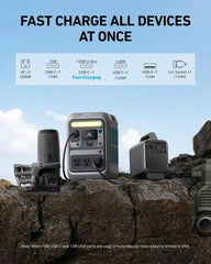 Anker SOLIX C300 Portable Power Station, Outdoor 288Wh Lifepo4 Battery, 300W (600W Surge) Solar Generator, 140W Two-Way Fast Cha
