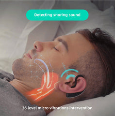 Wearable Anti-Snoring Device Smart Snore Stopper Sleeping Aid Solution Snore Stopper Earset Snore Relief Snorepal Decive with APP Records And Analyzes Sleep Datas