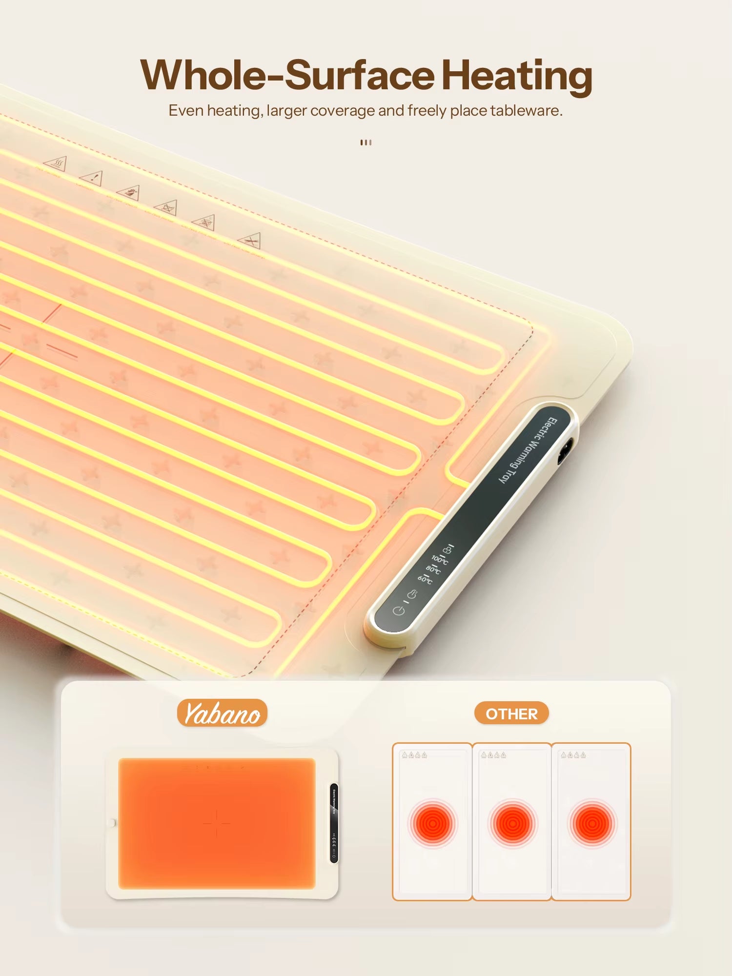 Food Warming Mat - Electric Warming Tray with 6 Temperature Settings and 6 Hours Timer, Full Surface Heating Food Warmer, Premium Silicone Heating Tray for Gatherings, Parties