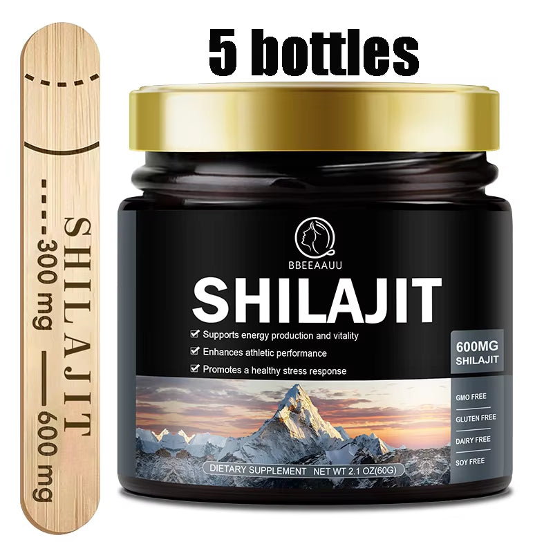 60G 100% Himalaya Pure Shilajit Resin Original Mineral Health Supplement Non-Gmo Brain Memory Cognitive Energy Health