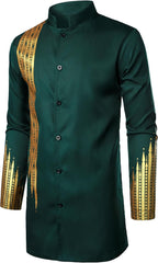 Men's Traditional 2-Piece Suit – Long Sleeve Shirt & Pants for Weddings & Events