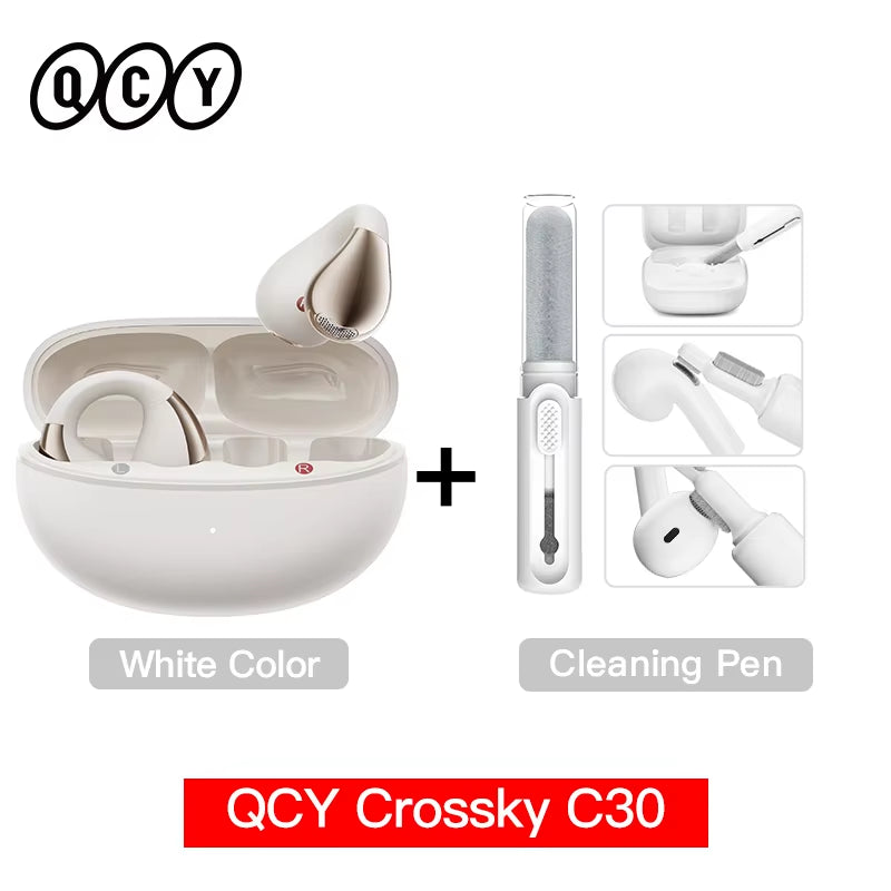 Crossky C30 Ear Clip Earphones Bluetooth 5.4 Wireless Open Ear Sports TWS Earbuds Dual-Connection Headphones