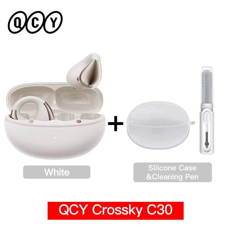 Crossky C30 Ear Clip Earphones Bluetooth 5.4 Wireless Open Ear Sports TWS Earbuds Dual-Connection Headphones